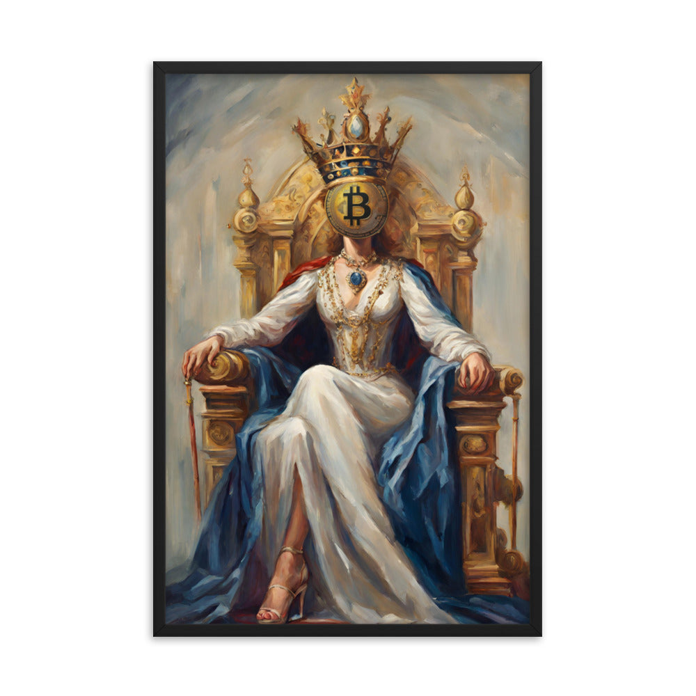 Bitcoin Queen Framed poster