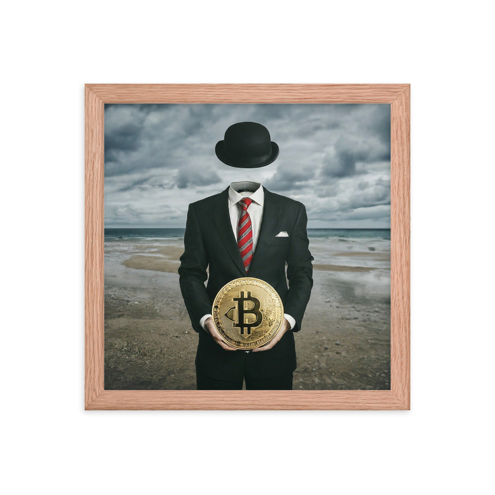 The Anonymous Bitcoin Framed poster