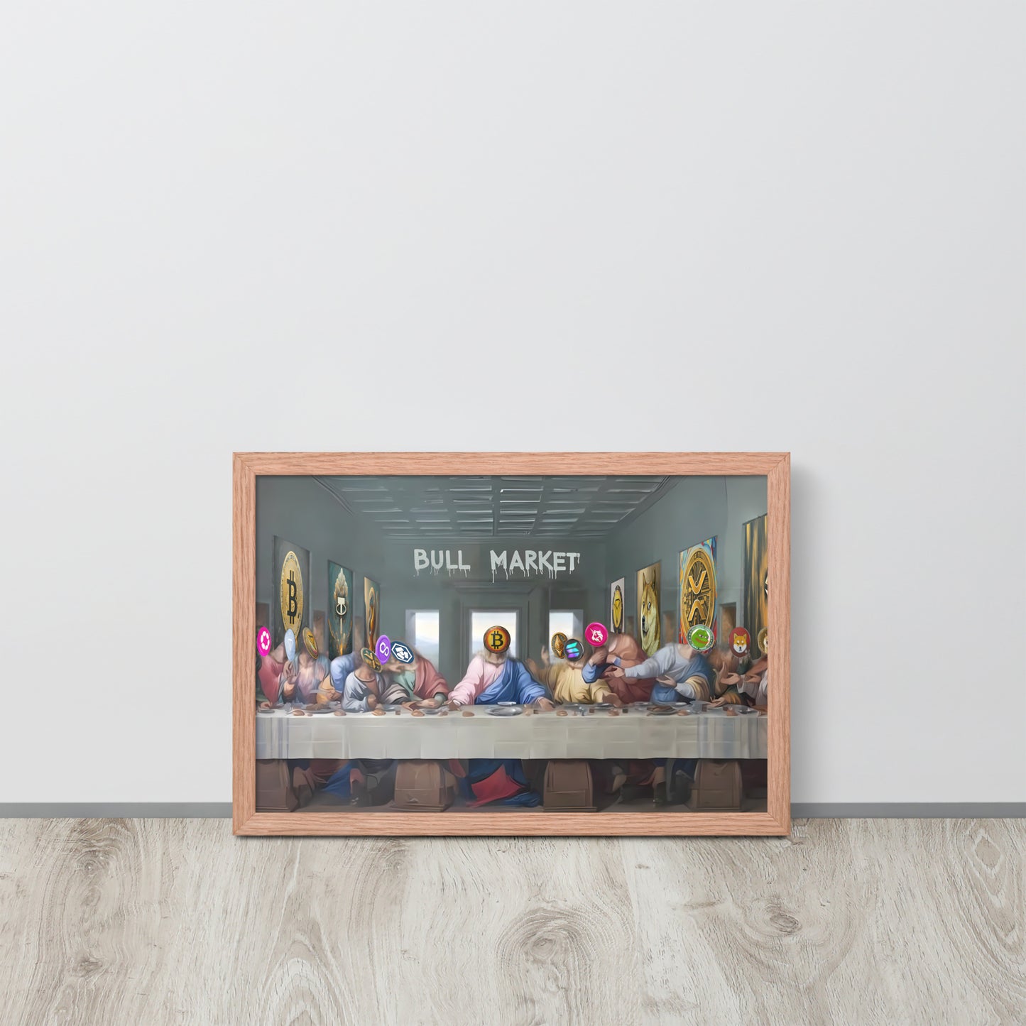 Crypto Last Supper Framed poster