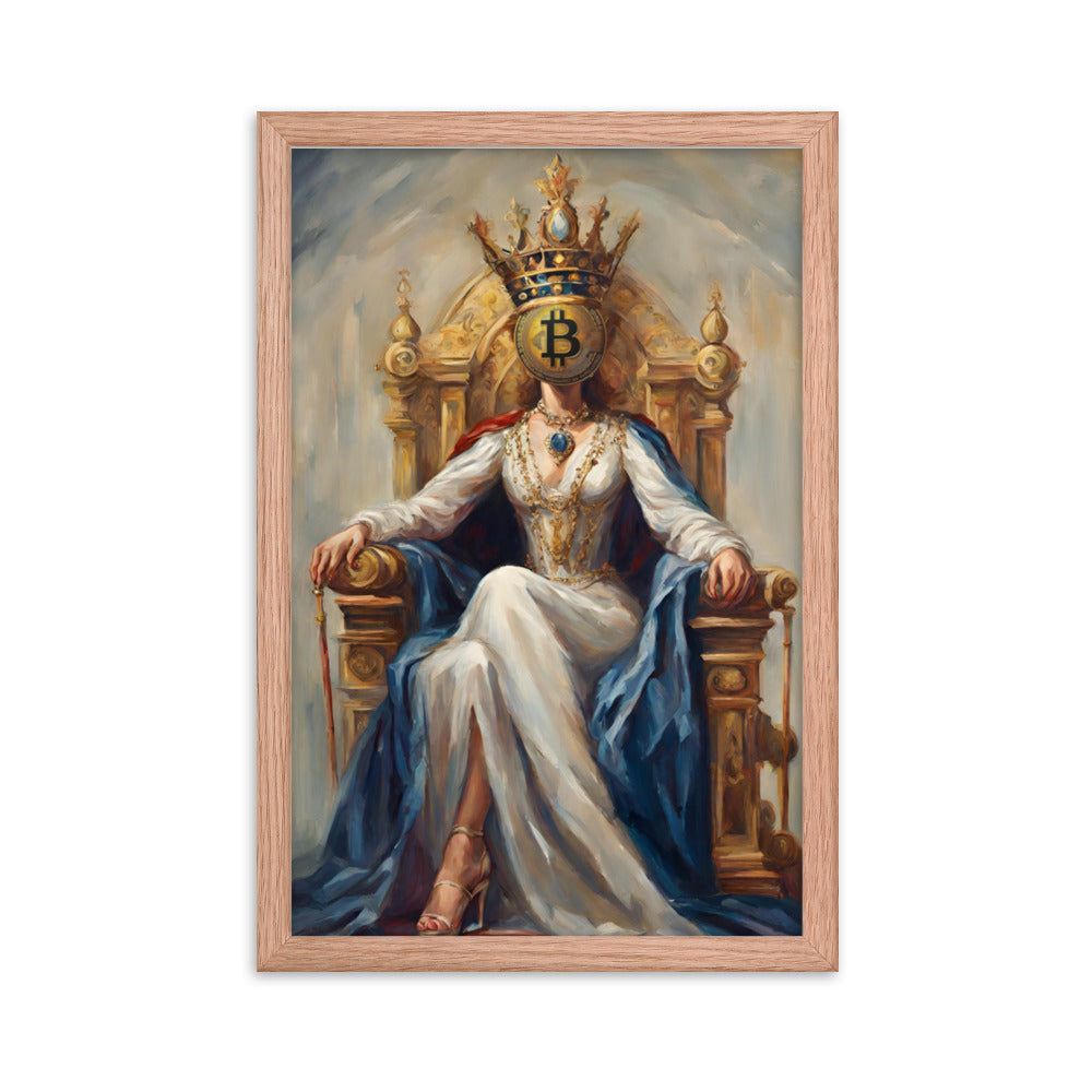 Bitcoin Queen Framed poster