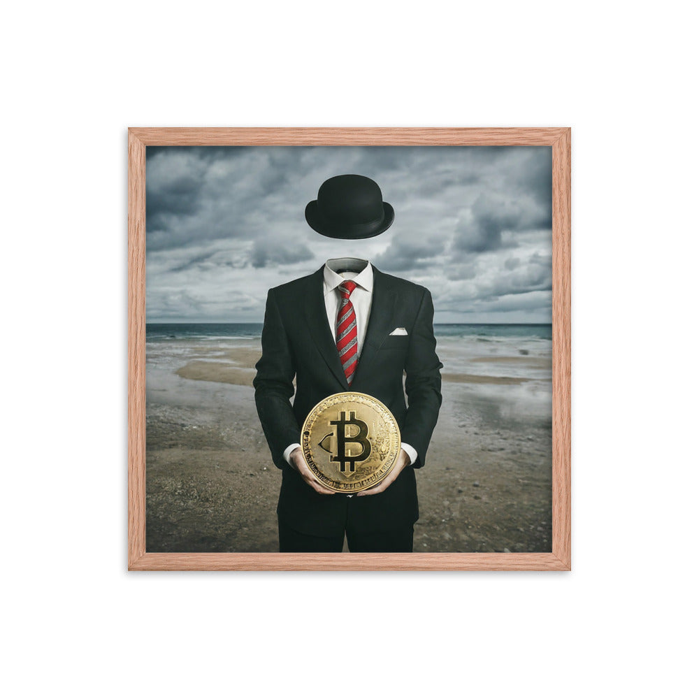 The Anonymous Bitcoin Framed poster