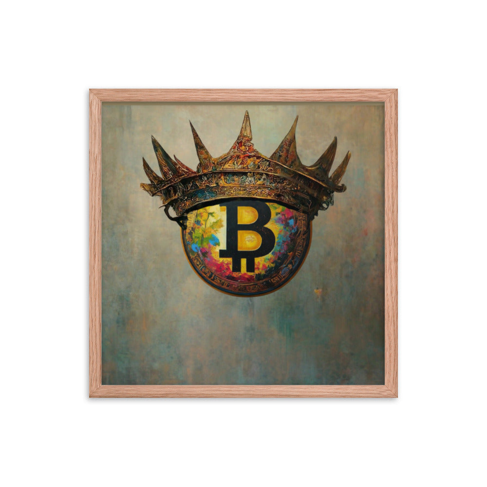 Bitcoin Crown Framed poster