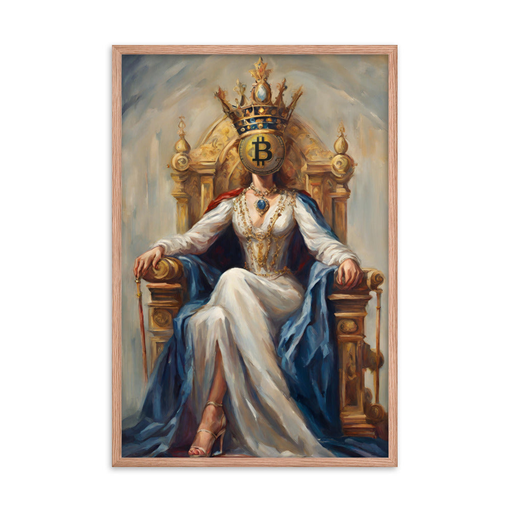 Bitcoin Queen Framed poster