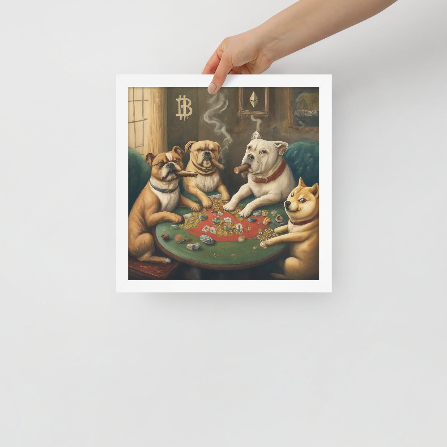 The Crypto Poker Game Framed poster