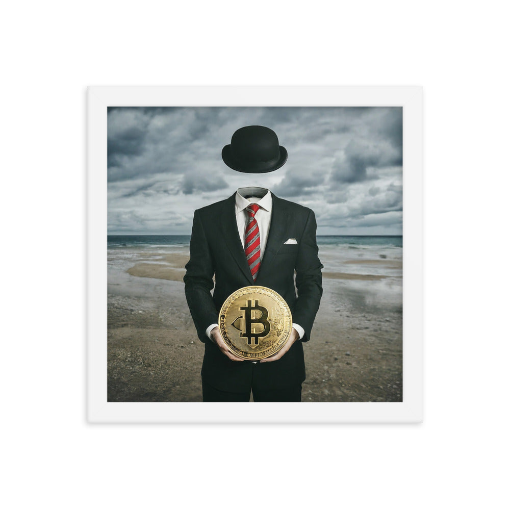 The Anonymous Bitcoin Framed poster