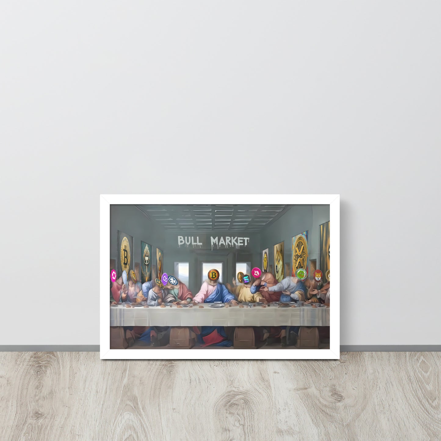 Crypto Last Supper Framed poster