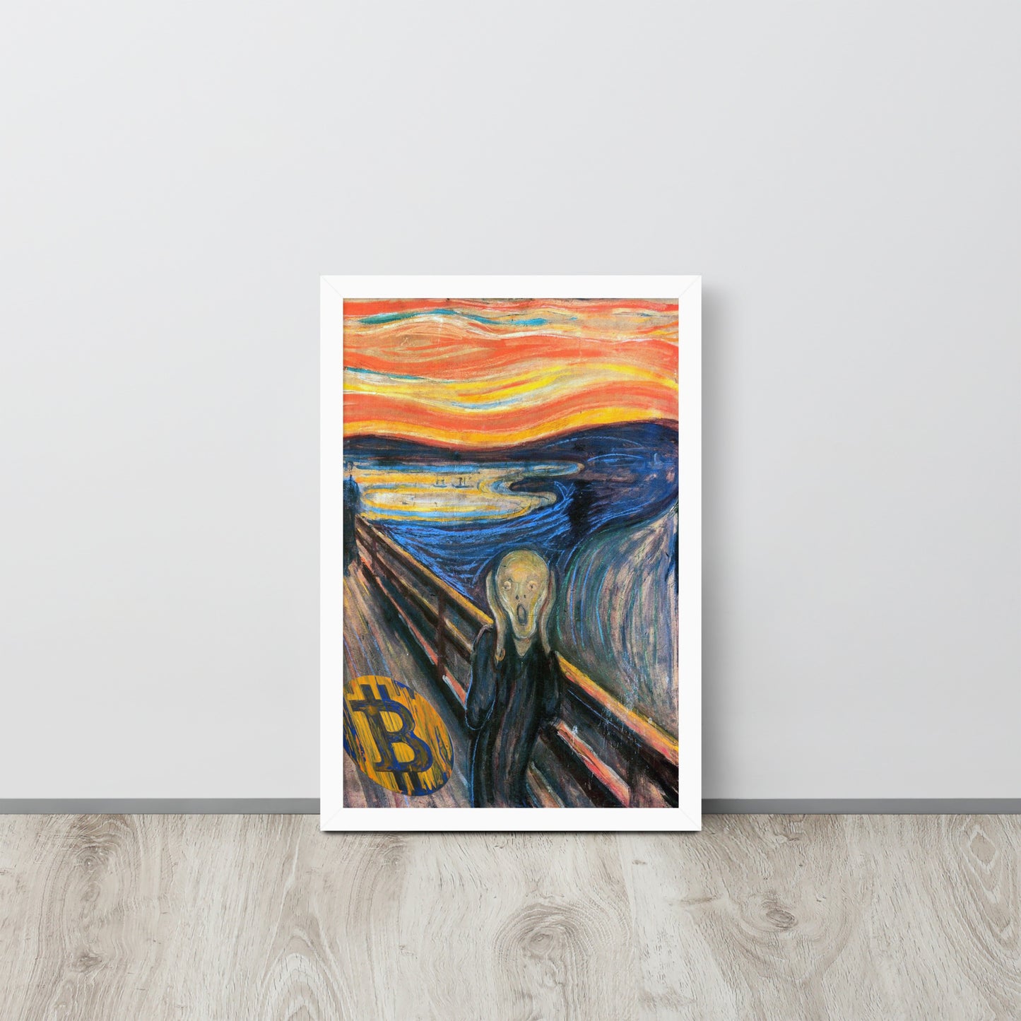 The Bitcoin Scream Framed poster