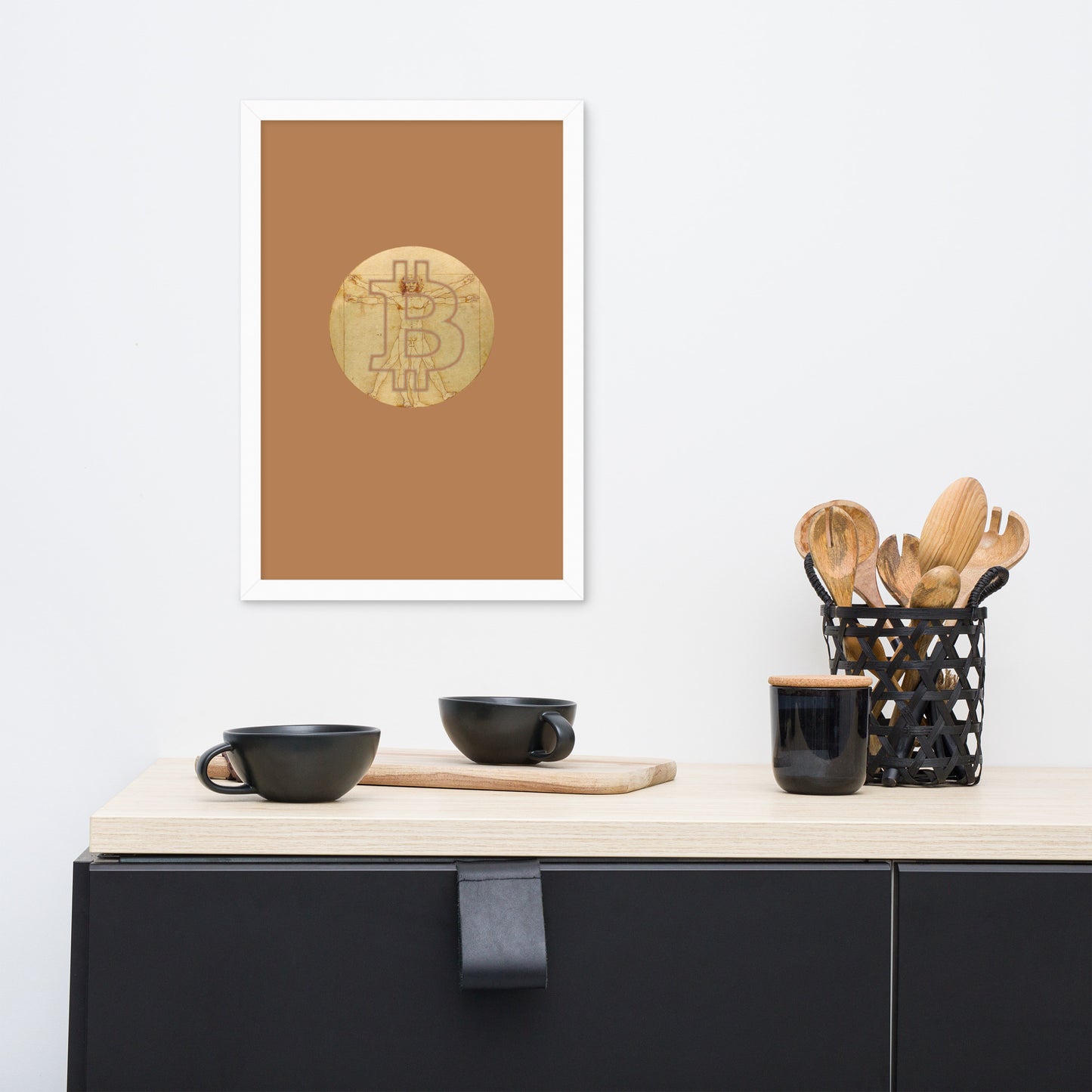 The Bitcoin Vitruvian Framed poster