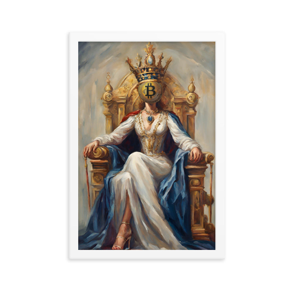 Bitcoin Queen Framed poster