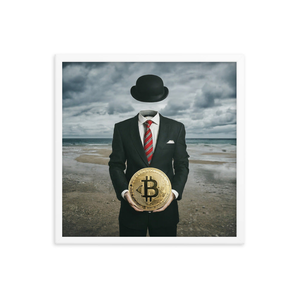 The Anonymous Bitcoin Framed poster