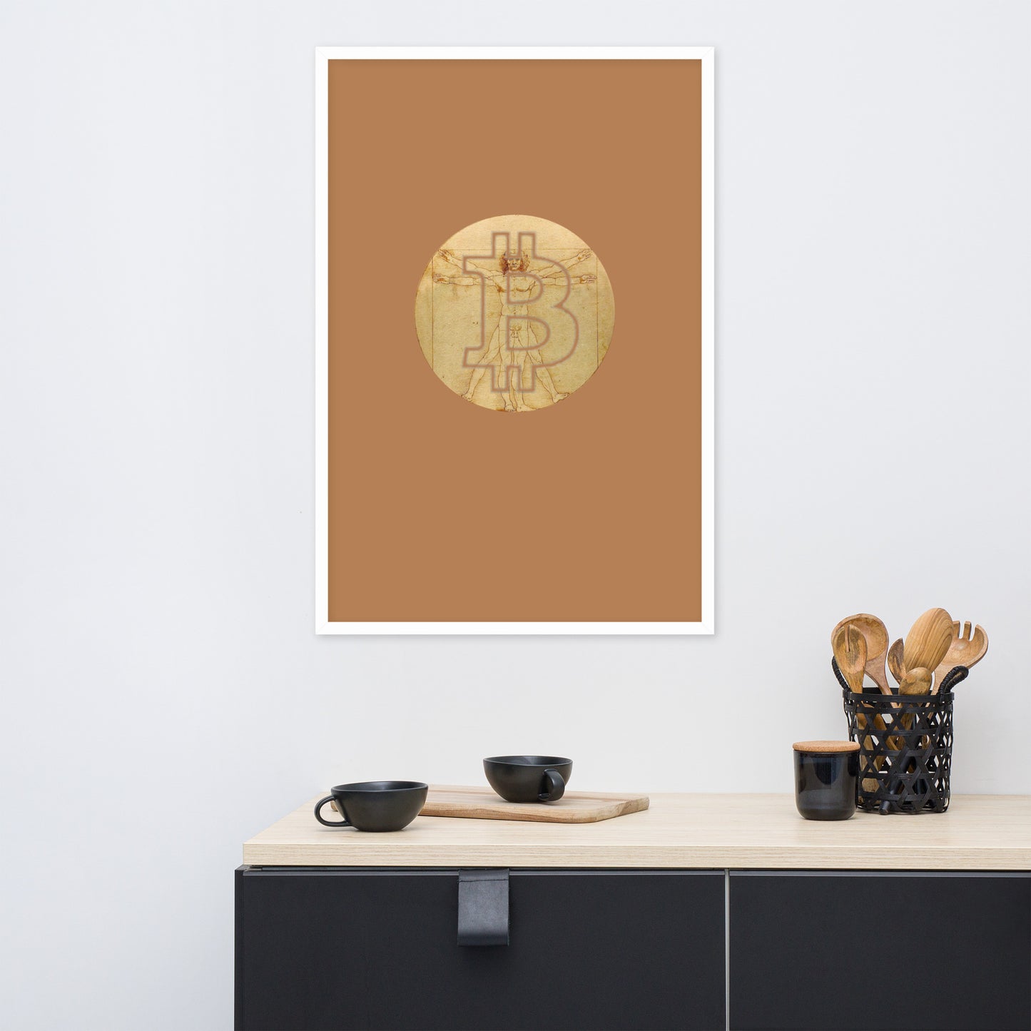 The Bitcoin Vitruvian Framed poster