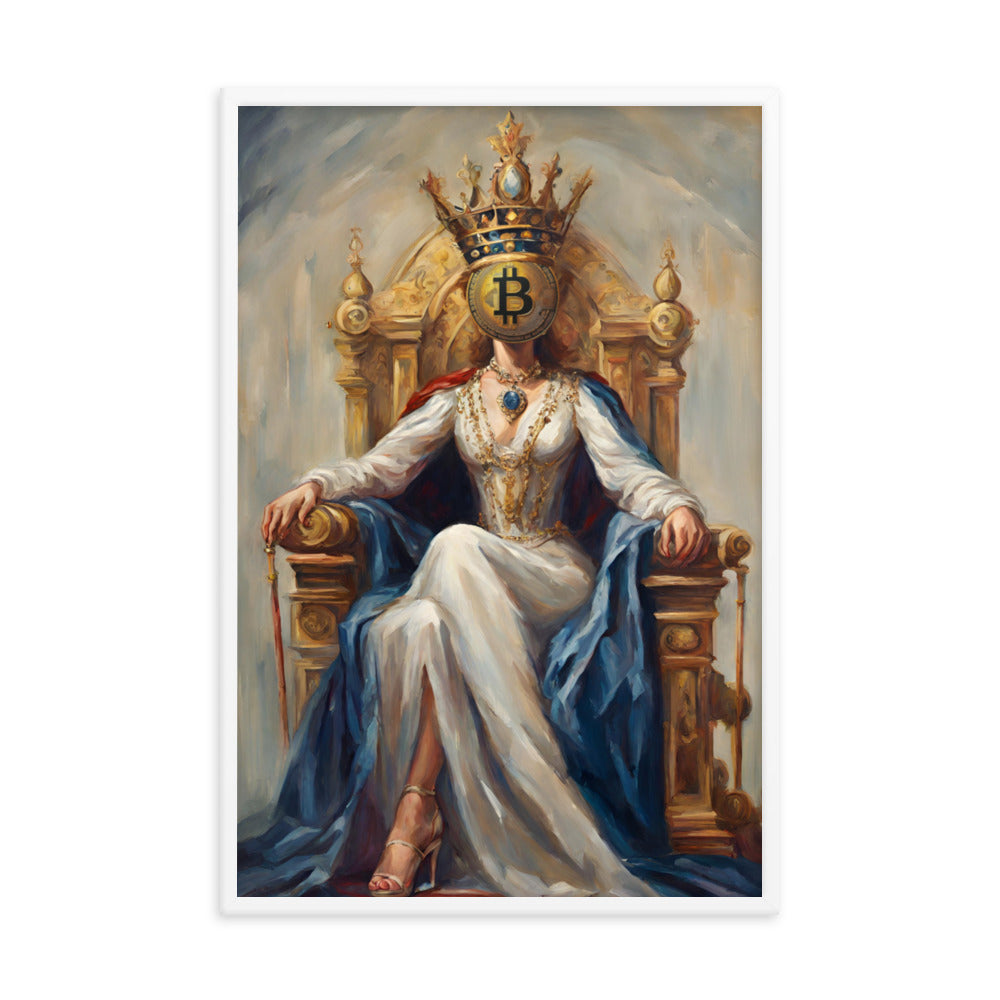 Bitcoin Queen Framed poster