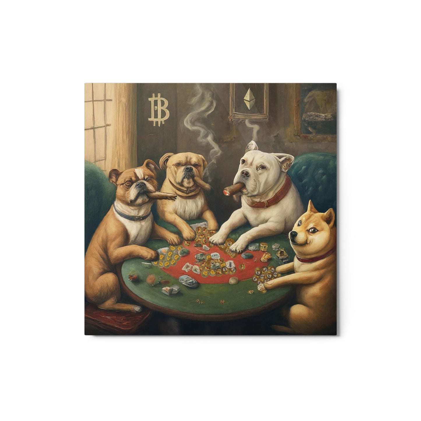 The Crypto Poker Game Metal prints