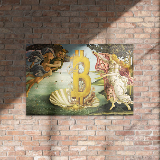 The Birth of Bitcoin Metal prints